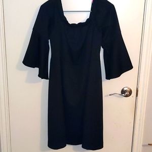 Betsy Johnson little black of the shoulder dress